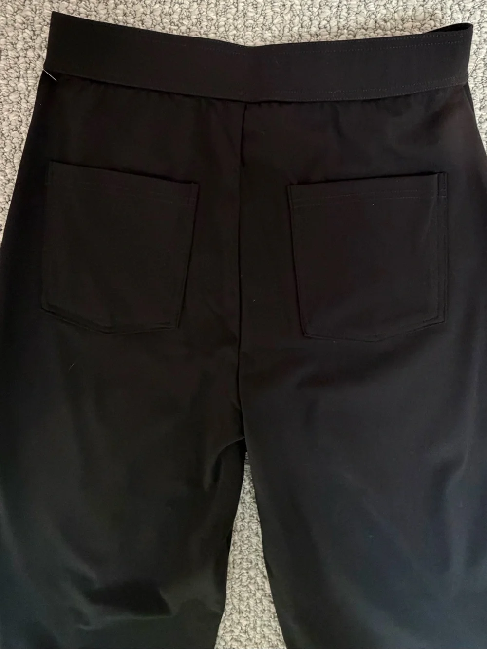 HALARA Black Wide-Leg Elastic Waistband, Button detail, Trousers Women’s SZ MP - Picture 5 of 5